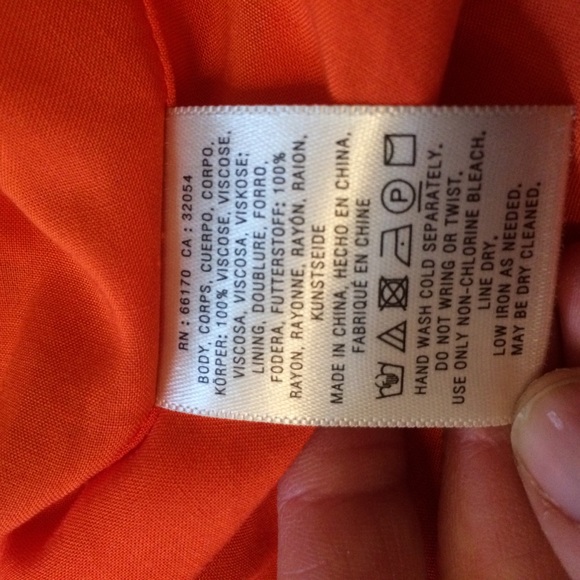 Anthropologie Maeve Orange Print Dress - Picture 8 of 8